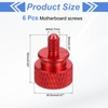sourcing map 6Pcs M4x0.7mm Aluminum Thumb Screws, 12x16mm(ODxH) Computer Case
