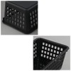Gitany Black Plastic Baskets Set of 6, Rectangle Slim Storage