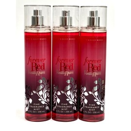 3 FOREVER RED VANILLA RUM Bath & Body Fine Fragrance Spray Mist Splash Fragrance