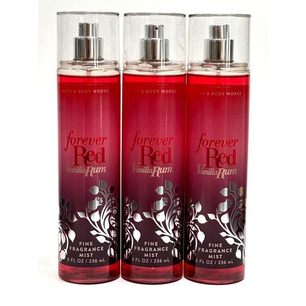 3 FOREVER RED VANILLA RUM Bath & Body Fine Fragrance