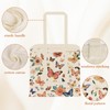 Louise Maelys Butterfly Floral Canvas Tote Bag For Women with
