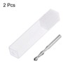 sourcing map 2pcs Ball Nose End Mill 4mm Diameter 17mm