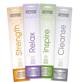 Gonesh Aromatherapy 4 Pack - Relax, Strength, Inspire, Cleanse