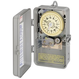 Intermatic T8805P101C SPST 125-Volt Mechanical Cycle and Irrigation Timer Switch with 14 Day Skipper and 3R Plastic Indoor/Outdoor Enclosure, Color