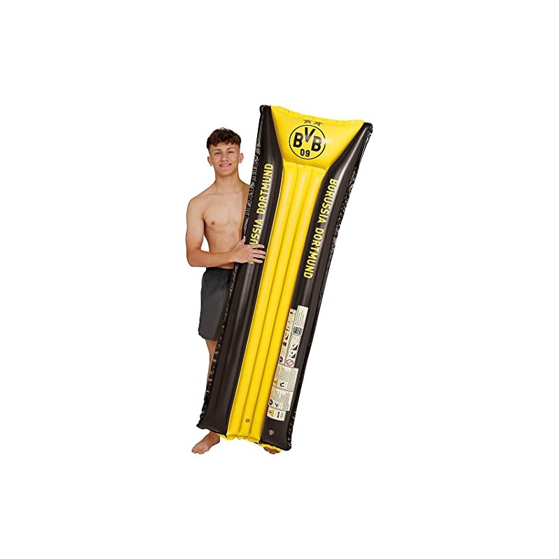 Borussia Dortmund Unisex - Adult BVB Air Mattress, Yellow, 177