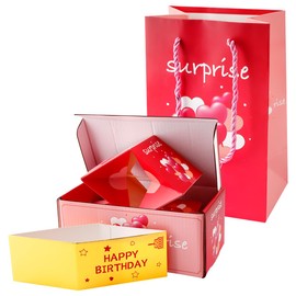 Lotsdonxia Exploding Money Surprise Gift Box – Fun, Creative Novelty Gift Pop-Up Cash & Confetti Explosion for Birthdays, Anniversaries, Valentine’s Day