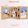 FALAZAR Triple Hinged Photo Frame, Multi-Panel Folding Display, Fits Photo