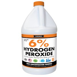 Chromex 6 Percent Hydrogen Peroxide, Food Grade, Home, Kitchen, Bath Cleaner, Laundry, Whitening, Gallon