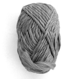 Revolution Fibers | Hilo merino súper voluminoso de alta calidad, 100 gramos de hilo de lana 100% de peso grueso, hilo de lana gruesa para tejer, ganchillo, manta de bebé, teñido, fieltro, tela (gris natural)