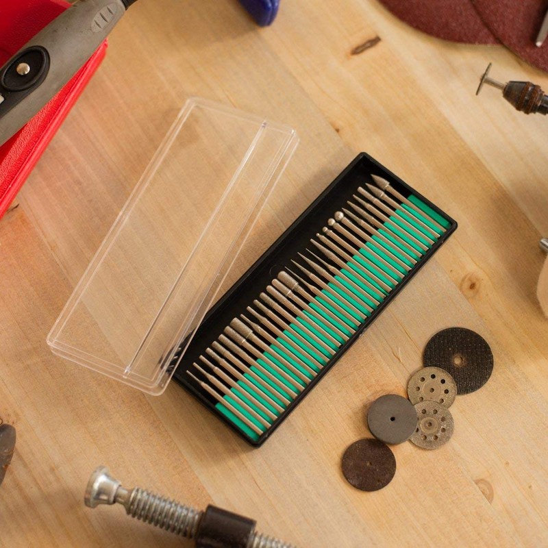 ToolTreaux Diamond Coated Cutting Burrs Set Assorted Rotary Tools 30pc