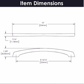 Hickory Hardware Kitchen Cabinet Handles Drawer Pull Doors & Dresser Drawer Matte Black 224mm