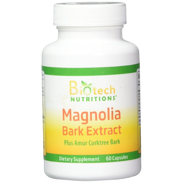 Biotech Nutritions Magnolia Bark Extract Plus Amur Corktree Capsules, 60 Count