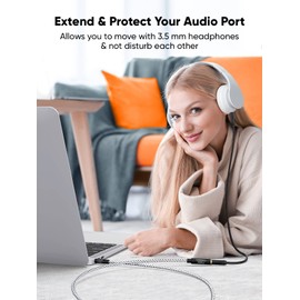 3.5mm Audio Extension Cable, CableCreation 3.5mm Male to Female Stereo Audio Cable with Gold Plated Connector, 1.5Feet