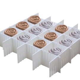 4Pcs Plastic Drawer Dividers, 14.5in Adjustable Drawer Dividers Plastic Drawer Storage Partition Home Adjustable Clapboard for Bedroom Kitchen Office (Long style 37 * 7CM (pack of