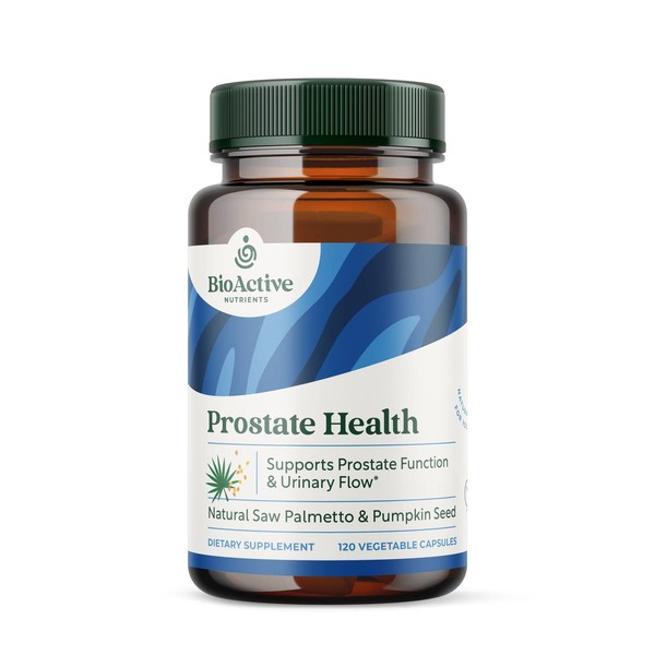 BIOACTIVE NUTRIENTS Prostate - 120 Vegetable Capsules - Supports Prostate with Saw Palmetto, Pumpkin Seed, Pygeum, and Zinc - Gluten-Free - No Preservatives