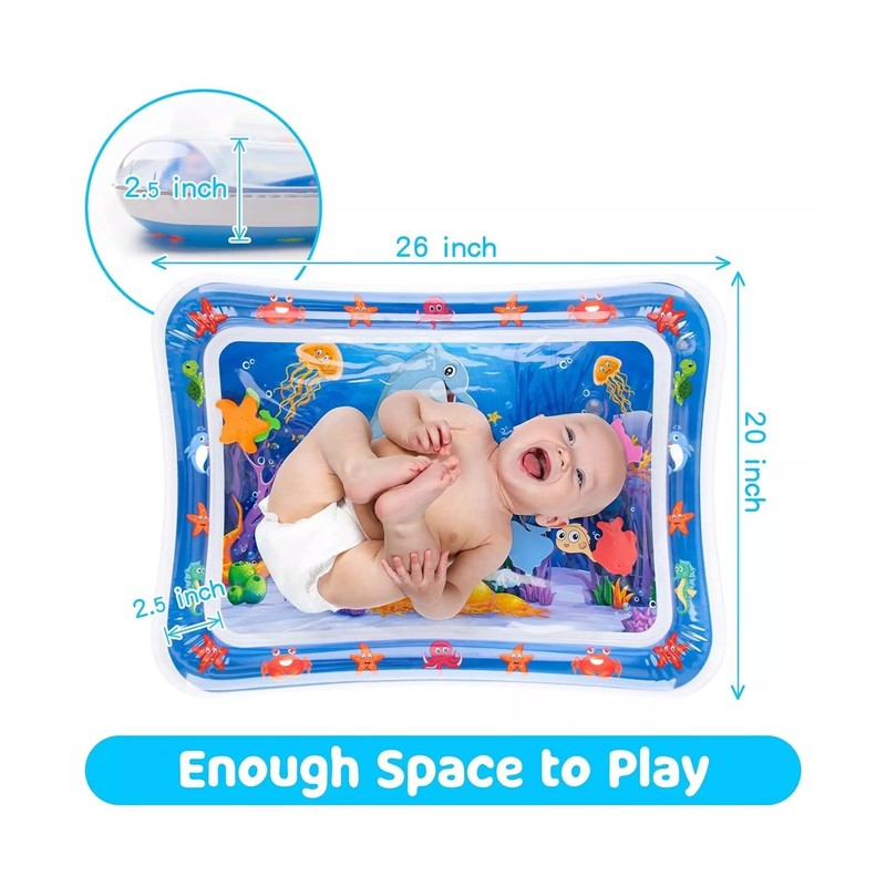 BABY TUMMY TIME WATER MAT SENSORY TOY PLAY ACTION INFANT