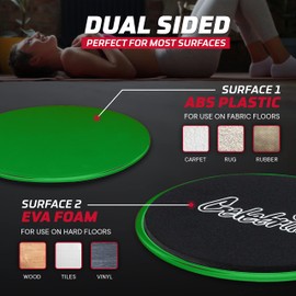 Celebrita Pair of Gliding Discs Core Sliders Ab, Back, Hip, and Leg Exercise Gear for Gym, Home, Yoga, Pilates | Strengthen Abdomen, Burn Fat, Improve Balance