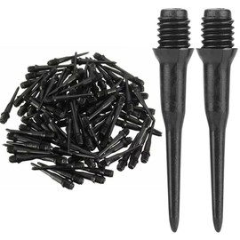 IKOPFLN Pack of 100 Plastic Dart Tips, Soft Dart Tips, Change Dart Tips, Professional Dart Accessories, Colour Black