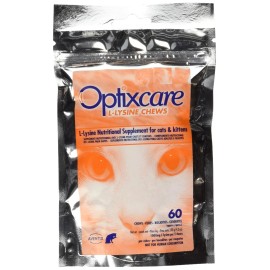 Optixcare L Lysine Soft Chews for Cats Feline Herpes Support Tasty Chicken Fl...