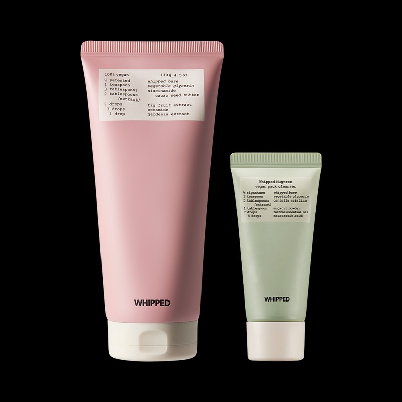 Whipped Vegan Pack Cleanser 130g Set (+Pack Cleanser 25g) -