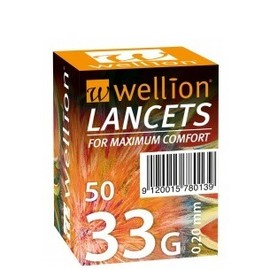 Wellion 33G Lancets For Maximum Comfort (0,20mm), 50pcs