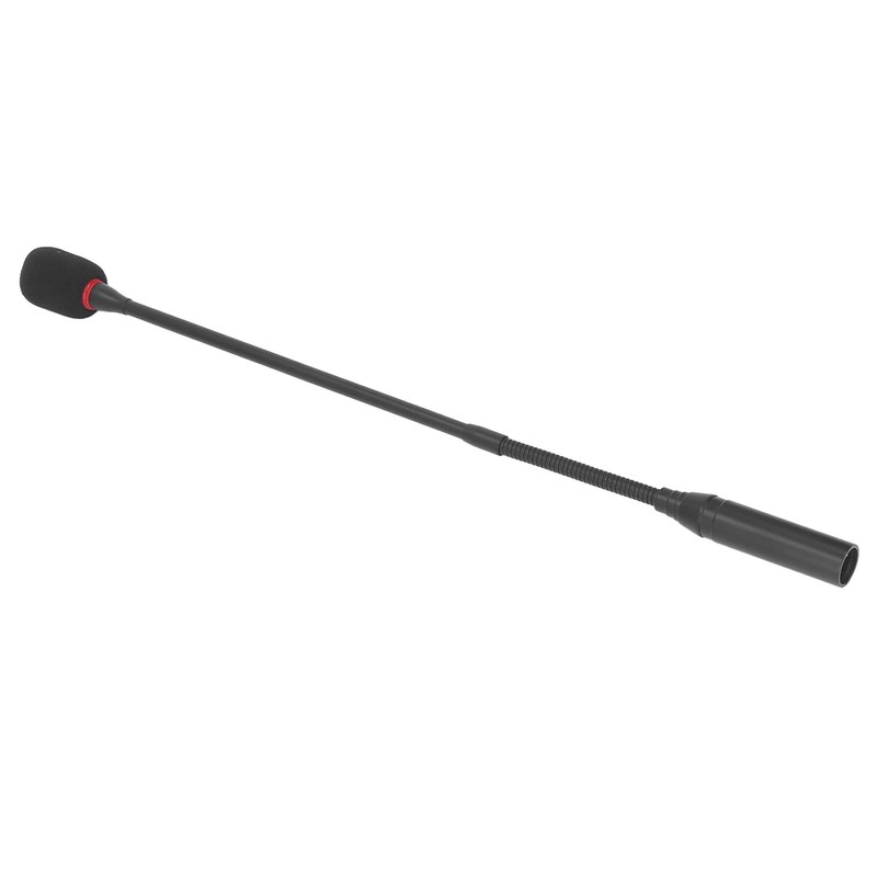 Gooseneck Microphone 17.7in Flexible Noise Reduction Gooseneck Plug in Microphone