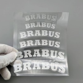 SPIRIT BEAST Brabus Caliper Sticker Brake Caliper Cover Brake Caliper Sticker Universal Waterproof High Temperature Cool White