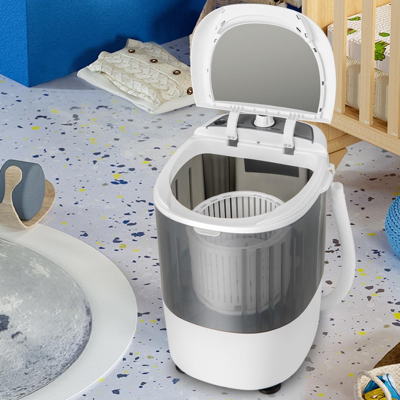 COSTWAY Mini Portable Washing Machine, 5.5 lbs Washing Capacity, Compact