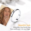 Silver Band Rings Men Women Aesthetic Rongs Simple Ring Size