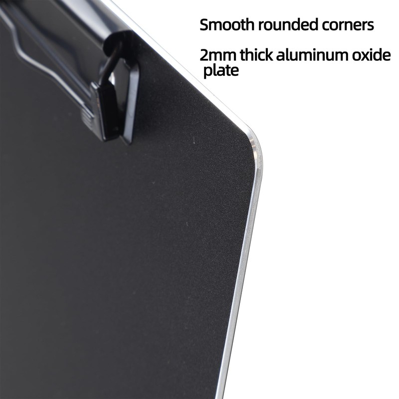 Aluminum Clipboard A4 Size (9.5" x 12.7") Two Clip Clipboards