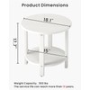 BIVODA HDPE Round Outdoor Side Table, 18.1-Inch Weatherproof Small Outdoor