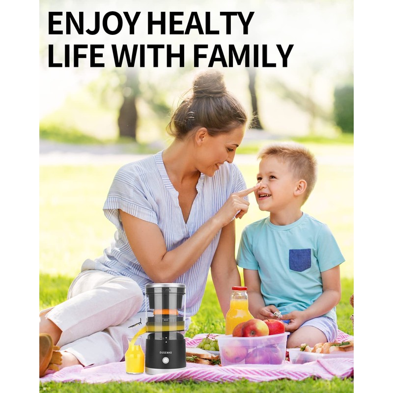 DUSENHO,Electric Juicer Rechargeable - Citrus Juicer Machines with USB and