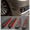 SDeelCase 4 x Carbon Pattern Bumper Canard Splitter Fin Wing