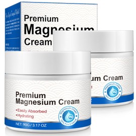 2Pack Magnesium Cream, Highly Concentrated Magnesium for Leg, Muscle, Joint Car, Body Oil Cream with Pure Zechstein Magnesiums, Topical Magnesiums Chloride, Easy Absortion