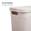 Mind Reader 40L Slim Laundry Hamper, Clothes Basket, Lid, Wicker