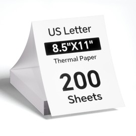 MT610 M832 Thermal Paper 8.5 x 11 200 Sheets for M08F-Letter, M832, M834, A285M, A80, A81, PR20, A40 & Most Letter Thermal Portable Printers, HPRT iDPRT PRT Paper