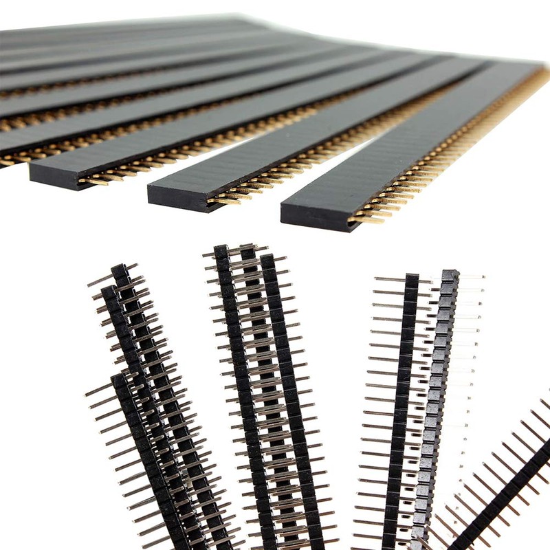 KeeYees Straight Pin Header Strip Pin Socket 40 Pin Single