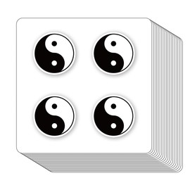 Yin Yang Symbol Stickers 1in for Scrapbooking, Arts, Craft, Kids DIY, Calendars Journals 80-Pack