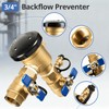3/4" Pressure Vacuum Breaker Assembly, Solid Brass Backflow Preventer,Max 400