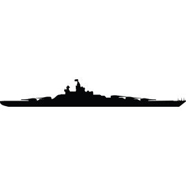 Haynes Battleship I Silhouette Wall Decal Cutout 9"x60"