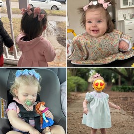 JOYOYO Baby Bows in 10 Colors,Grosgrain Ribbon Hair Bows Metal Alligator Hair Clips for Baby Girls Infants Kids
