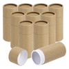 sourcing map 10pcs Kraft Paperboard Tubes, 30ml Empty Round Cardboard Box Gift Packing Box Tube Container for Essential Oil Bottle Packaging Crafts Pencils Tea Caddy Coffee Cosmetic, Brown