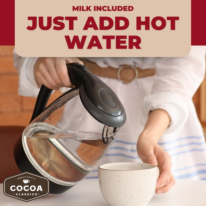 Cocoa Classics Raspberry Cocoa Mix, Hot Chocolate, Made with Nonfat