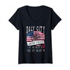 Damen Daly City USA-Flagge GPS Koordinaten Daly City T-Shirt mit