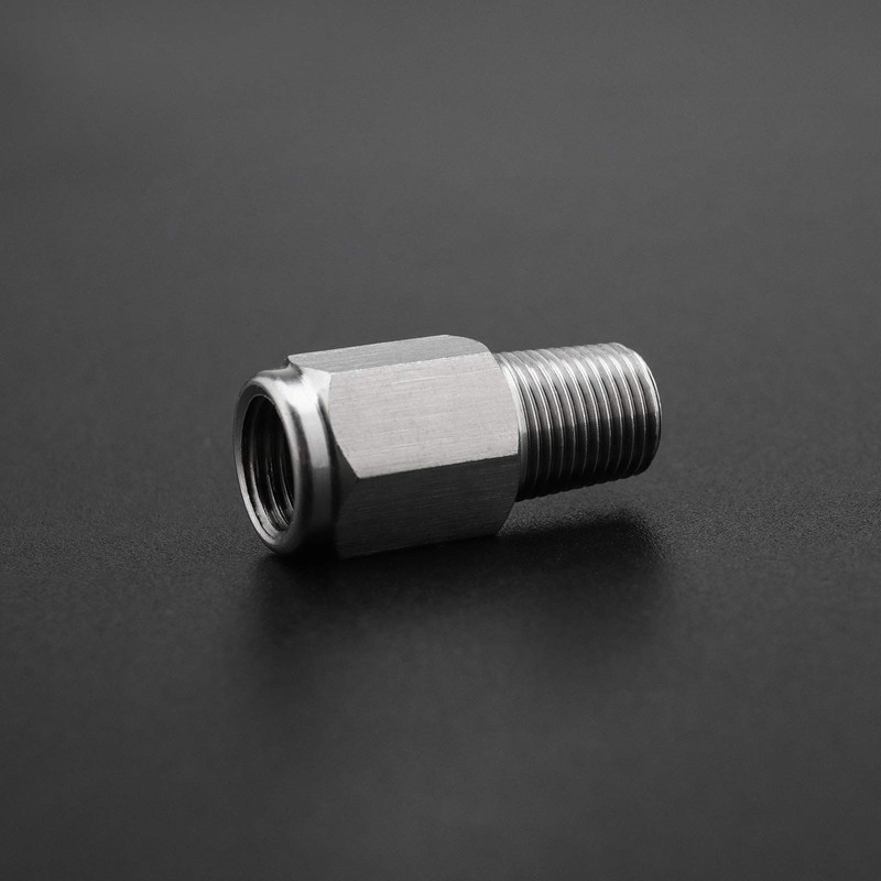 2pcs 1/8NPT to M10x1.0 Pressure Pressure Gauge Reducer Connector Automobile