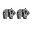 2pcs Panda Statue Obsidian Frosted Cute Mini Ingenious Handcrafted Panda