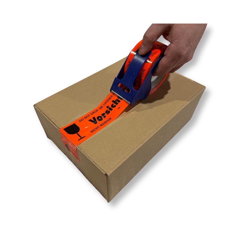 gws Caution Glass Notice Tape 6 Rolls Hallway Orange PVC