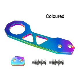 MACHSWON Abschleppring für die hintere Stoßstange mit Schrauben, Aluminium-Autoanhängerring, universeller Abschlepphaken für die Stoßstange aus Aluminiumlegierung, schwarz