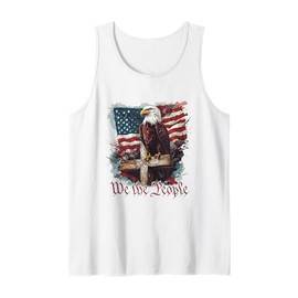 American Flag Patriotic Founding Fathers We The People USA Tank Top