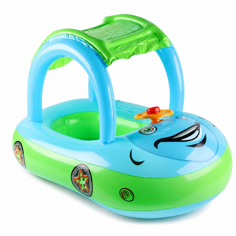 Car-Shaped Toddler Pool Float for Kids – Inflatable Swim Boat